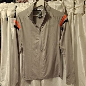 Pink Run Gray and Orange Quarter-Zip Pullover Jacket Med 💝💝💝💝